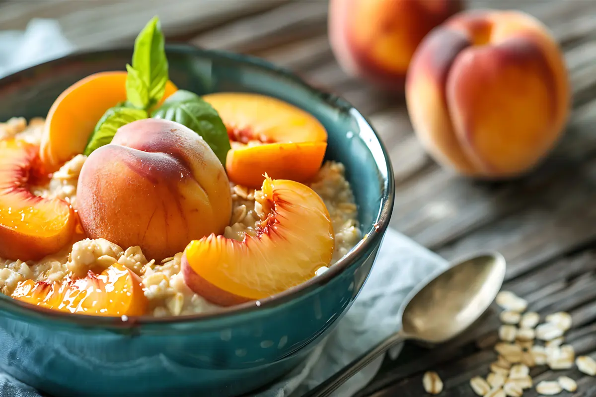 Peach cobbler with canned peaches