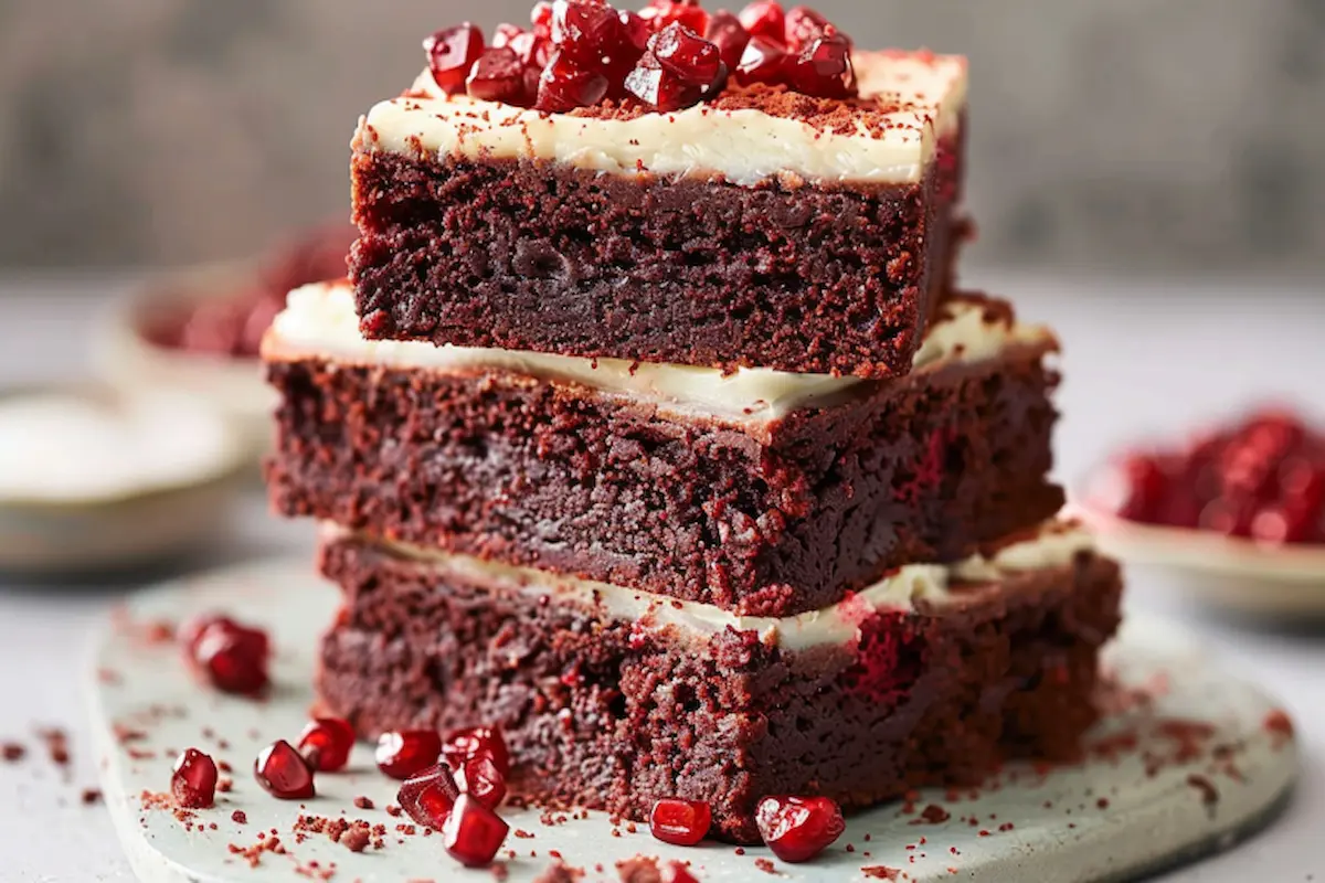 What are red velvet brownies made of?