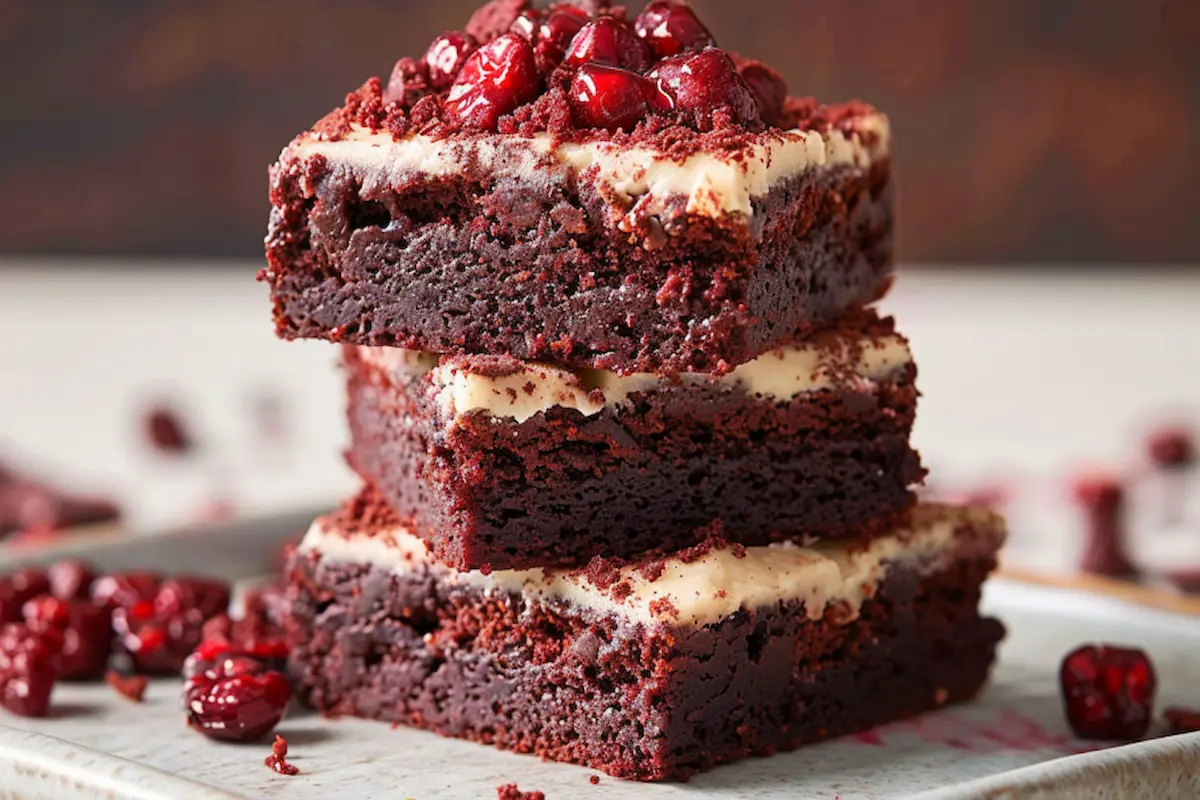 What are red velvet brownies made of?