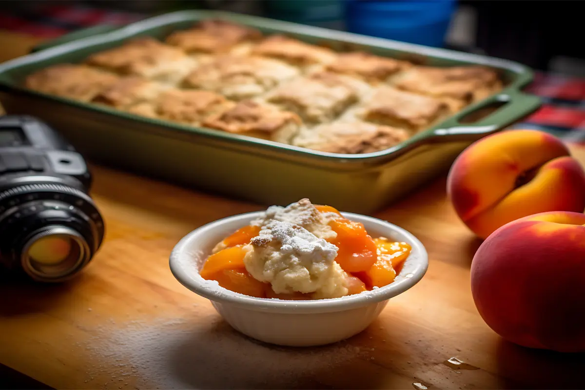 peach cobbler with canned peaches