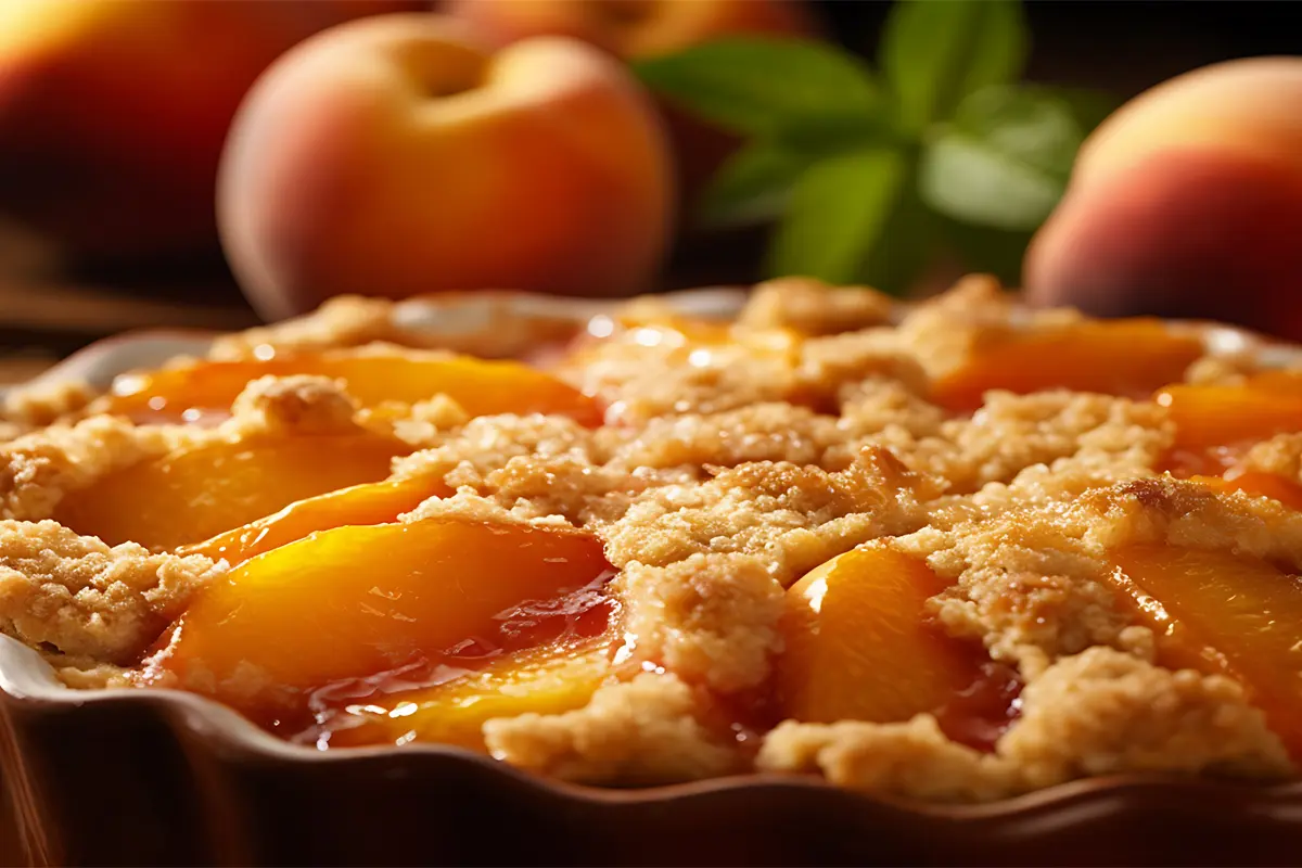 peach cobbler with canned peaches