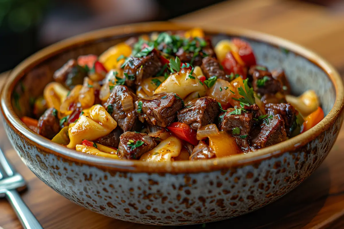 philly cheesesteak tortellini pasta