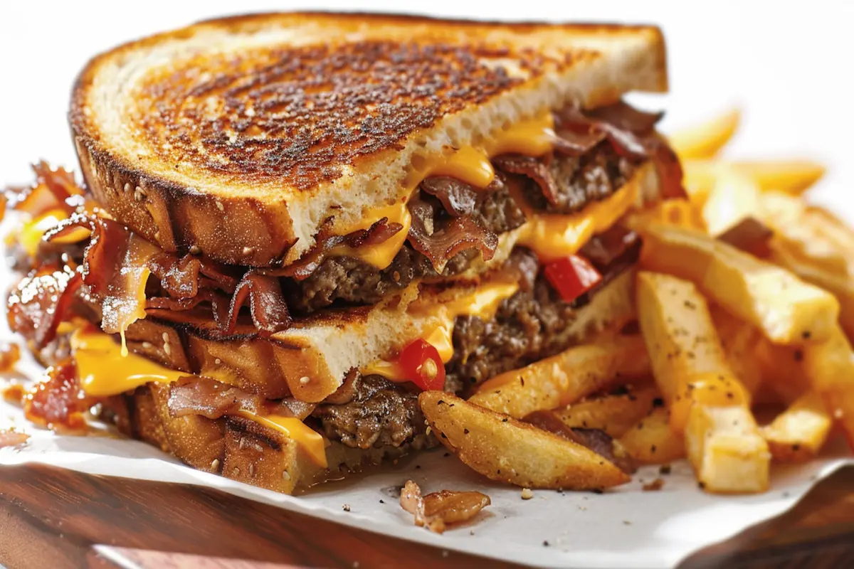 Patty melt toasties recipe