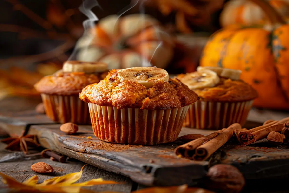 Pumpkin Banana Muffins