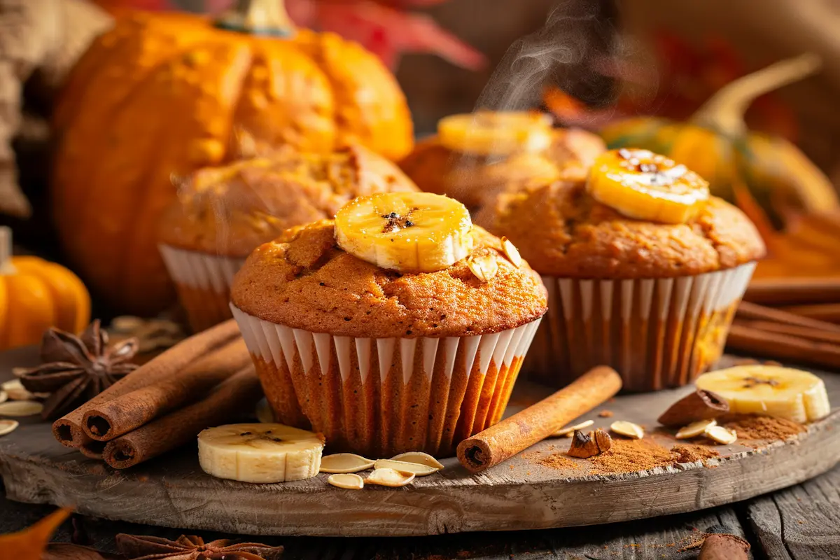 Pumpkin Banana Muffins