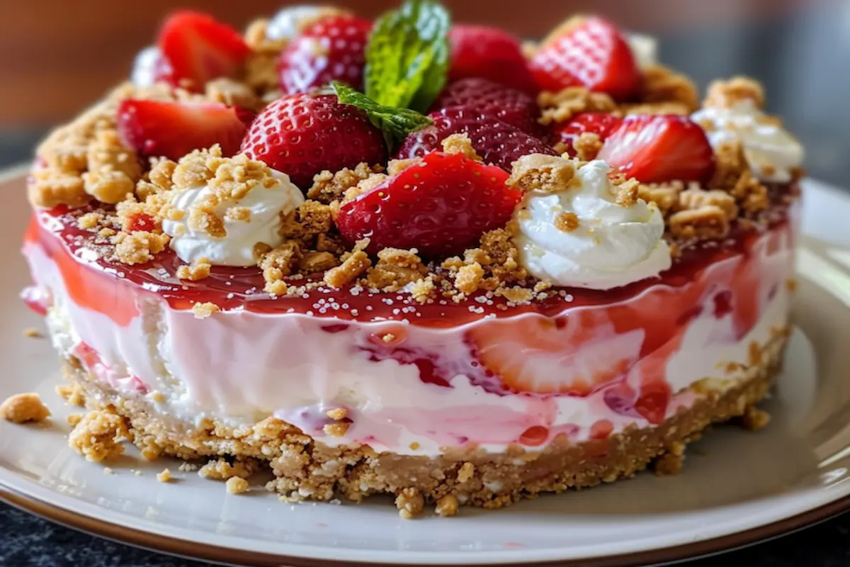 Strawberry Crunch Cheesecake Recipe