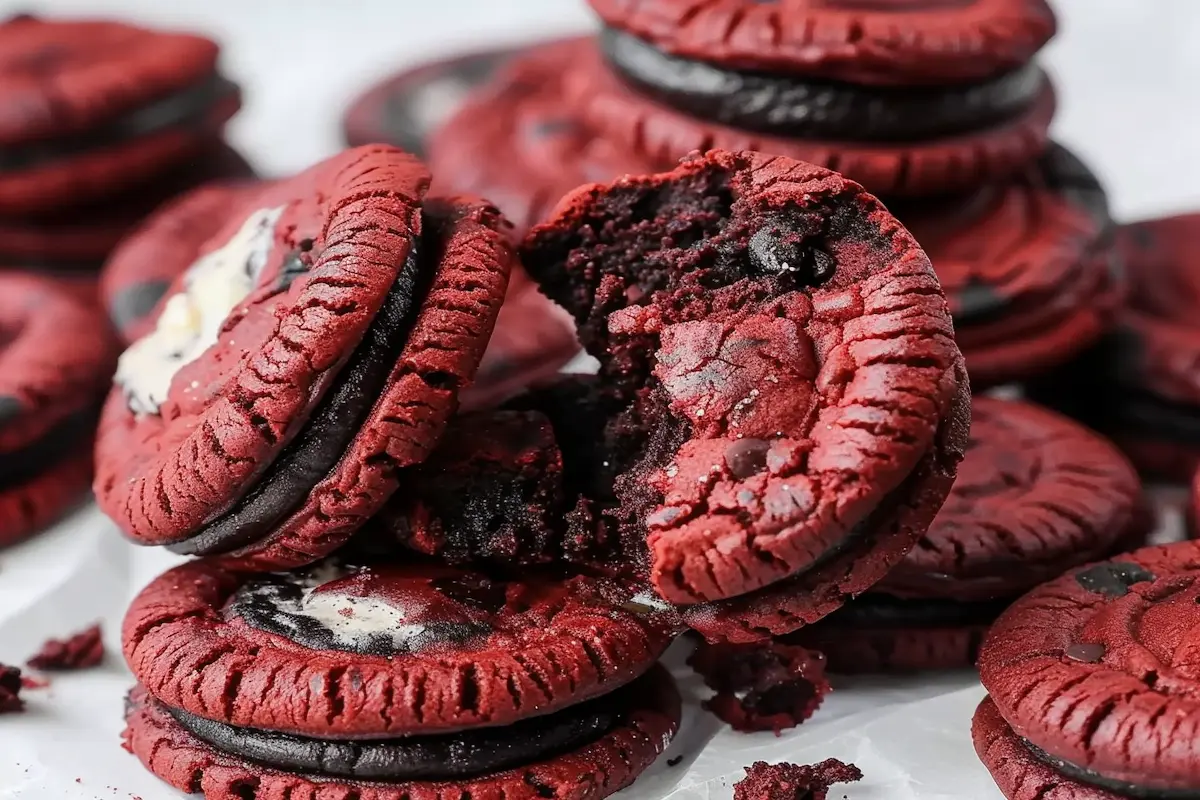 Homemade Red Velvet Oreos