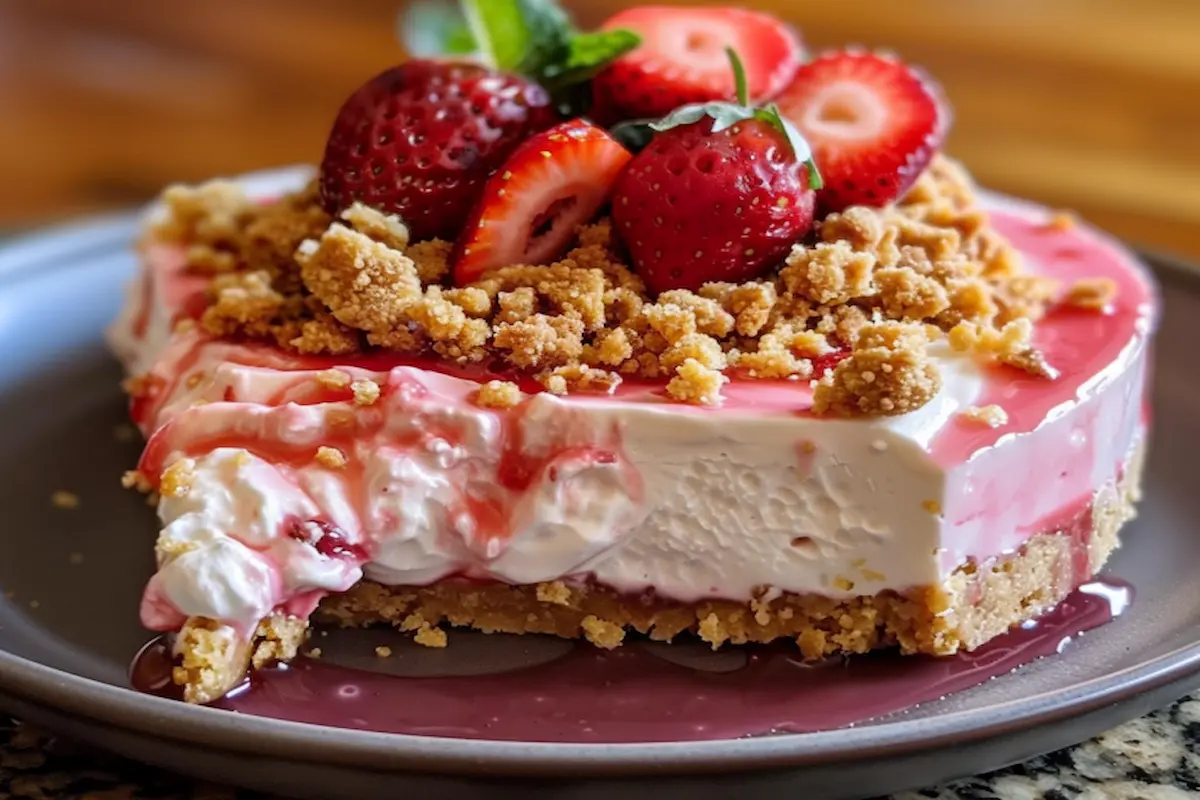 Strawberry Crunch Cheesecake Recipe