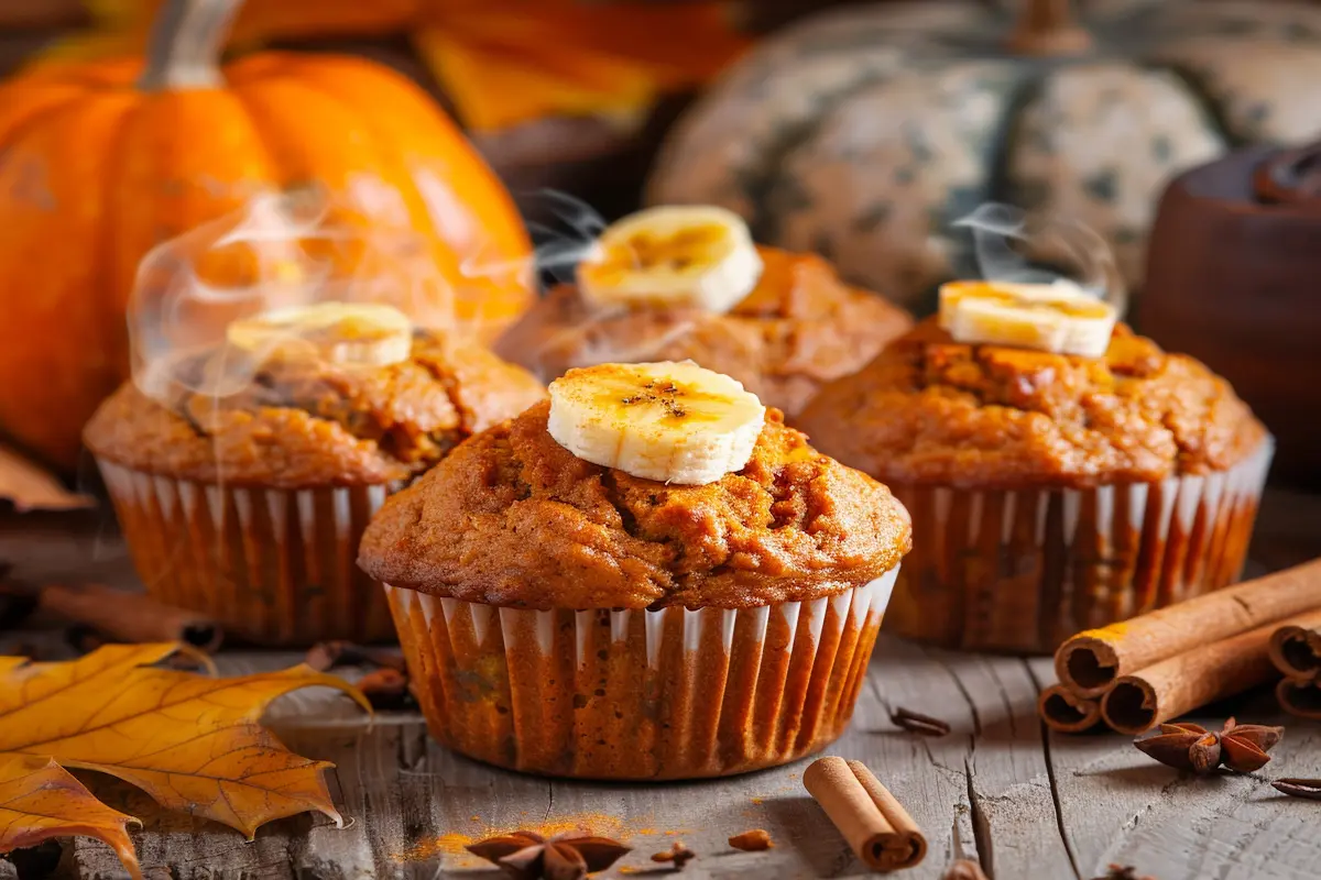 Pumpkin Banana Muffins