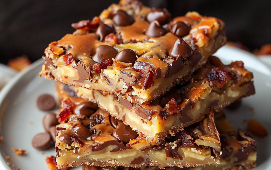 Bacon, Beer and Potato Chip Cookie Bars