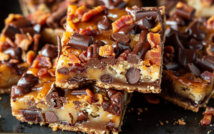 Bacon, Beer and Potato Chip Cookie Bars