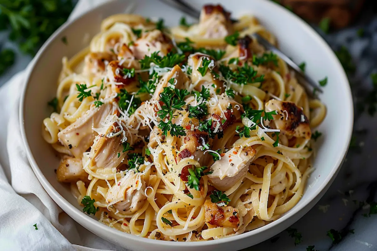 parmesan garlic chicken pasta Recipe