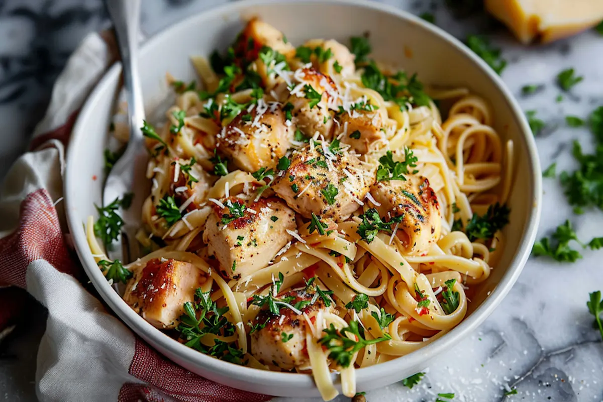 parmesan garlic chicken pasta Recipe