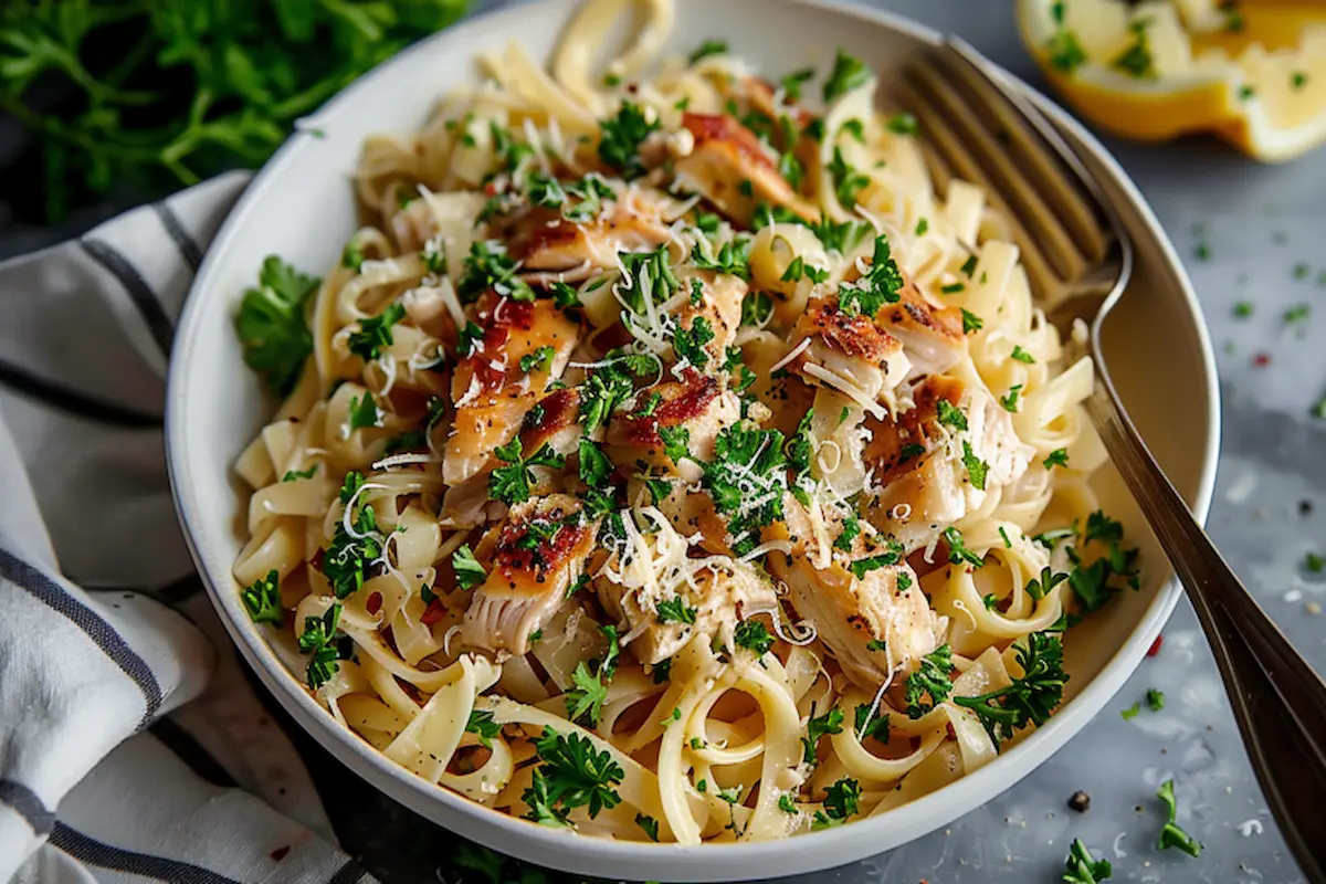 parmesan garlic chicken pasta Recipe