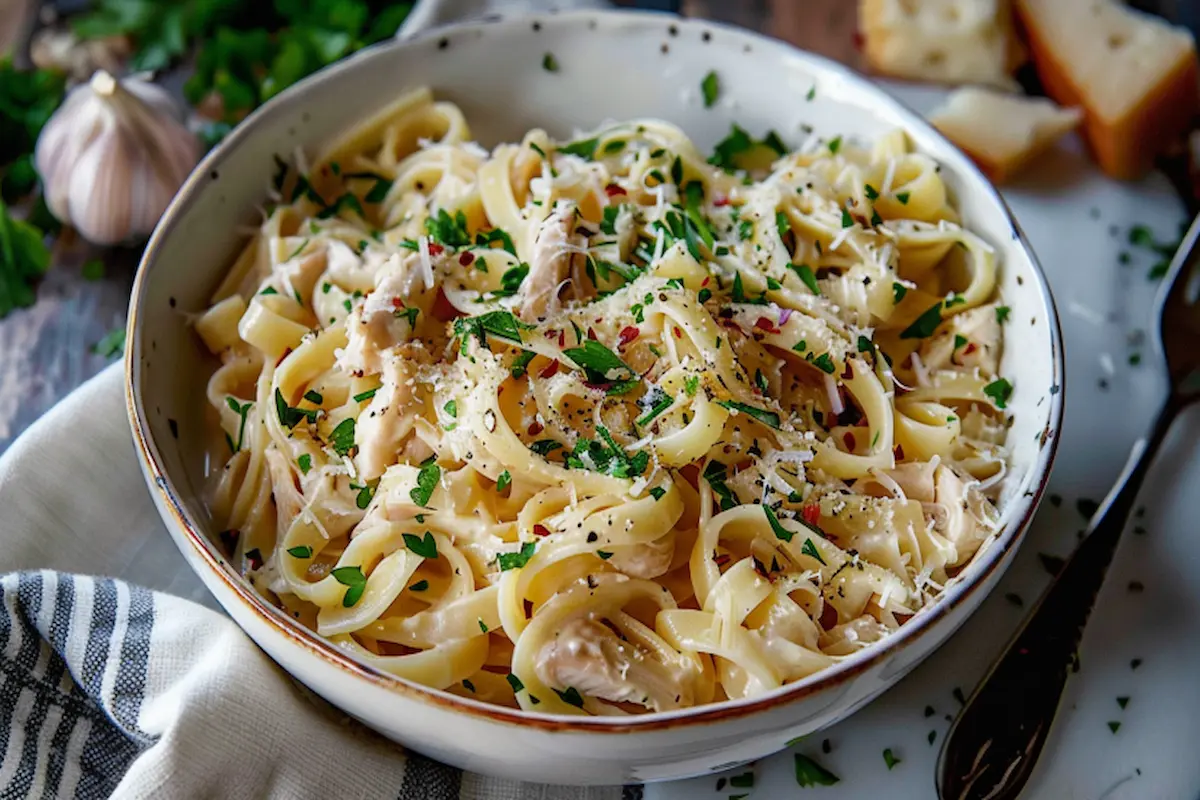 parmesan garlic chicken pasta Recipe