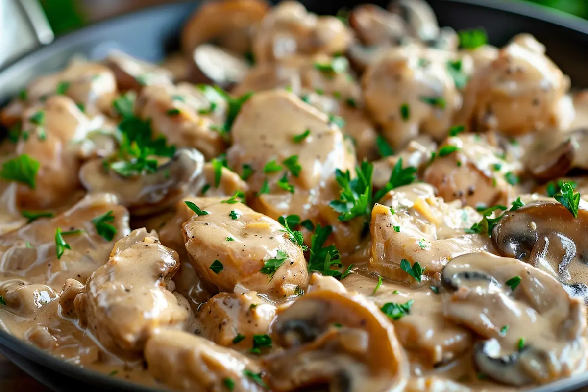 Slow Cooker Chicken Stroganoff