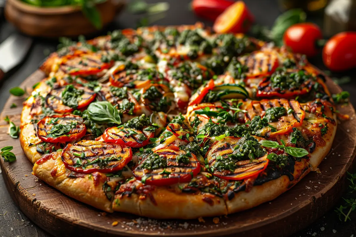 Vegetarian Pizza With Chimichurri