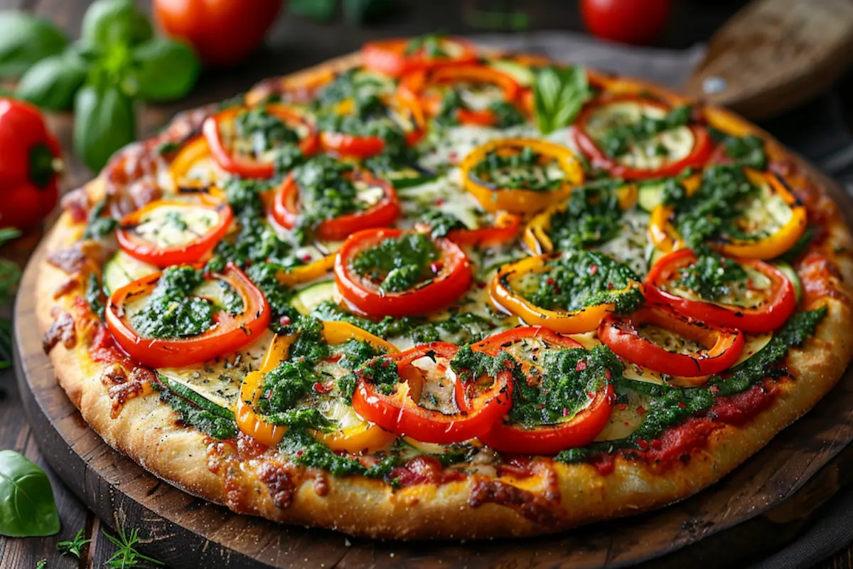 Vegetarian Pizza With Chimichurri