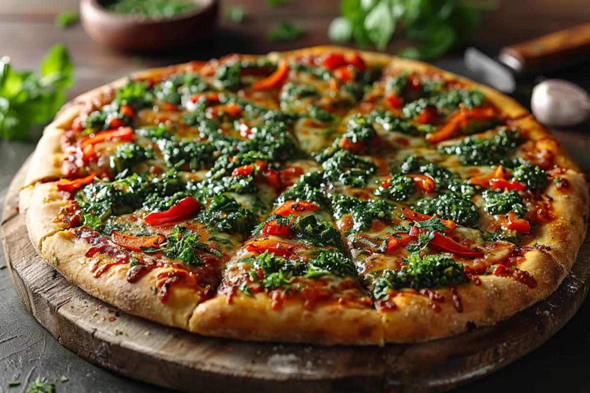 Vegetarian Pizza With Chimichurri