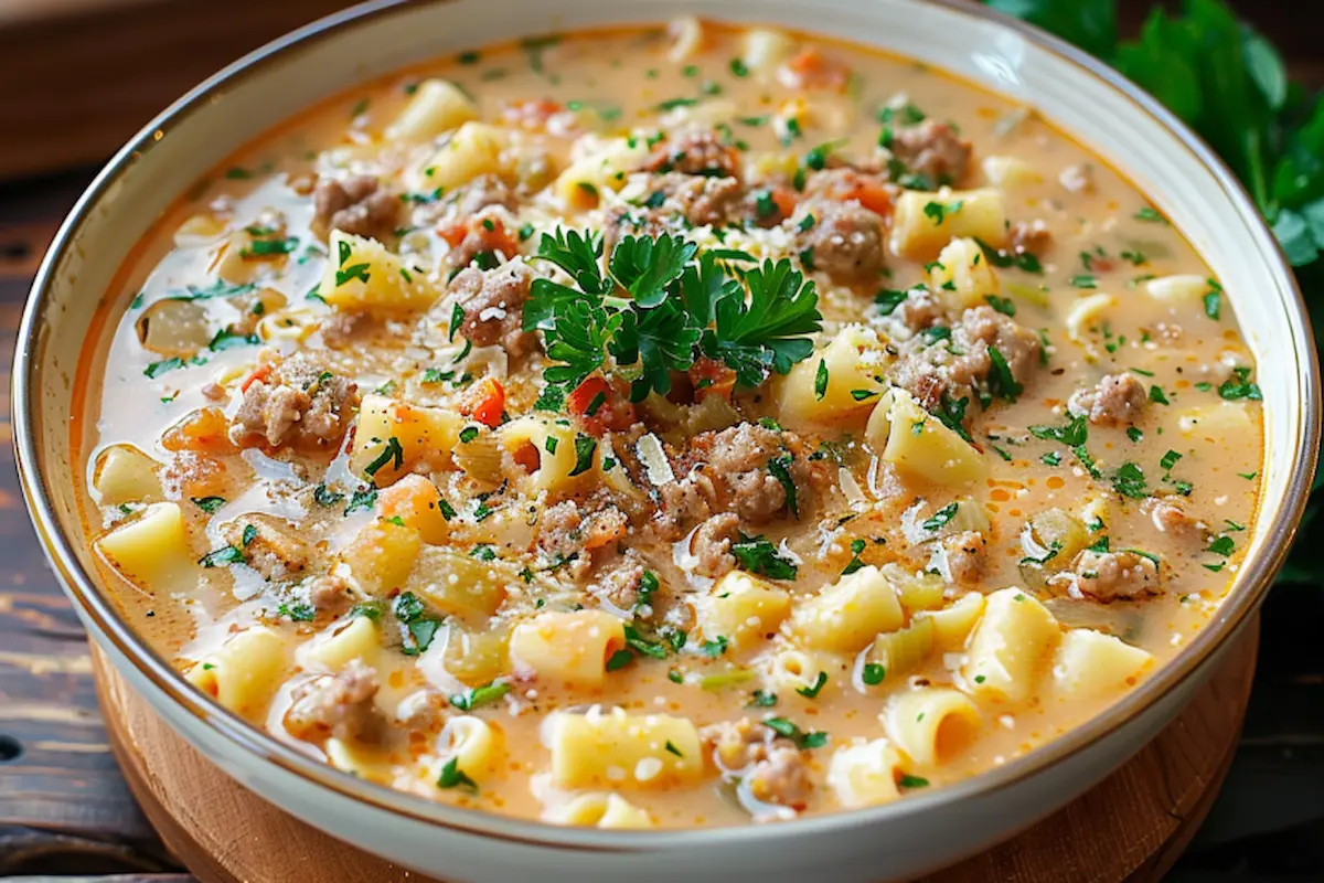 creamy parmesan italian sausage soup