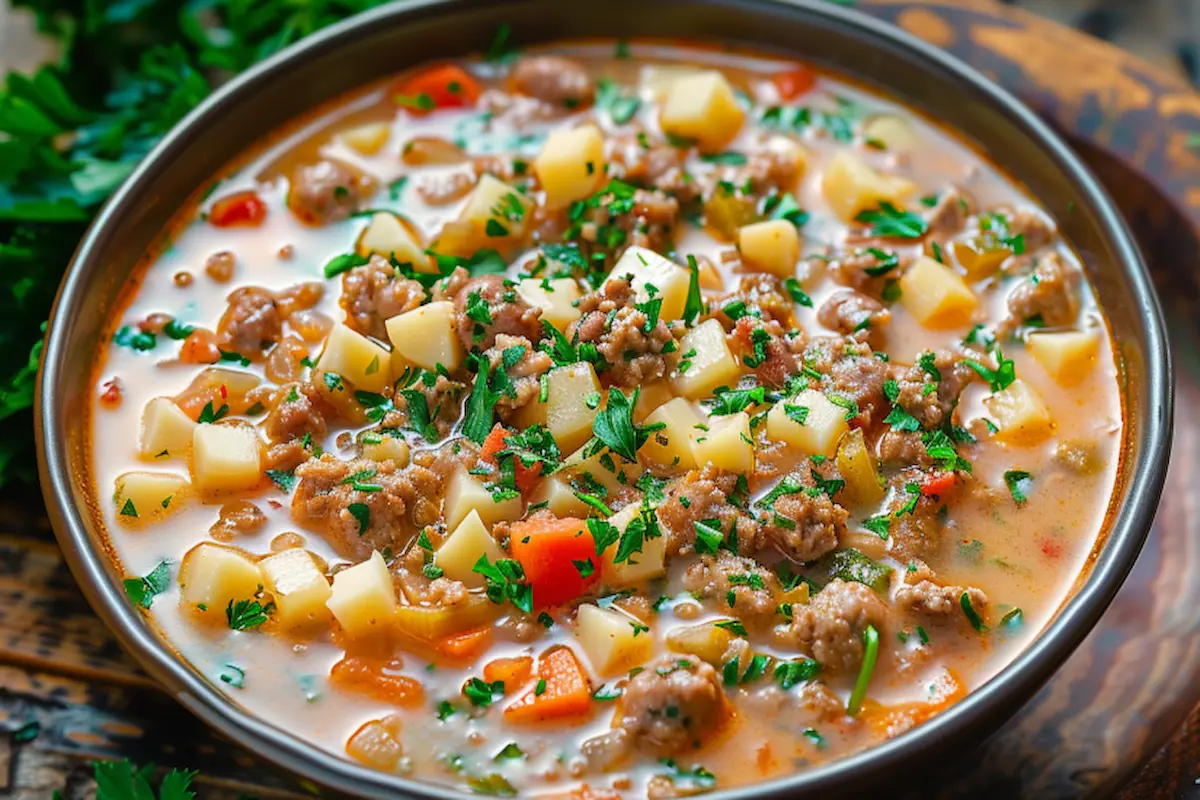 creamy parmesan italian sausage soup