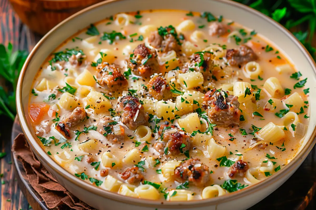 creamy parmesan italian sausage soup