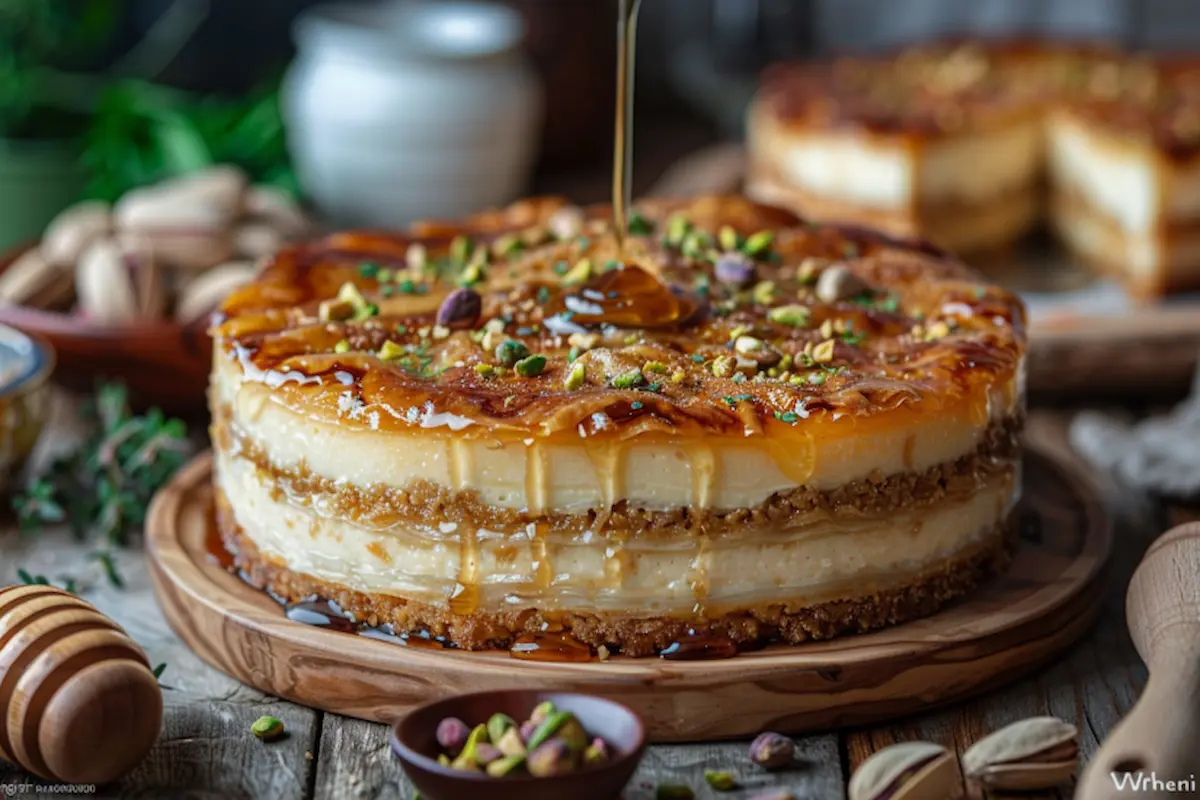 honey pistachio baklava cheesecake recipe