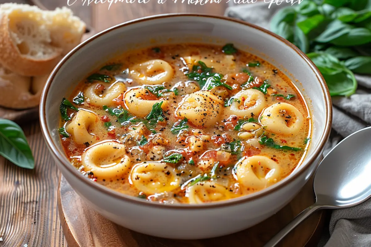 instant pot tortellini soup 1/2 and half