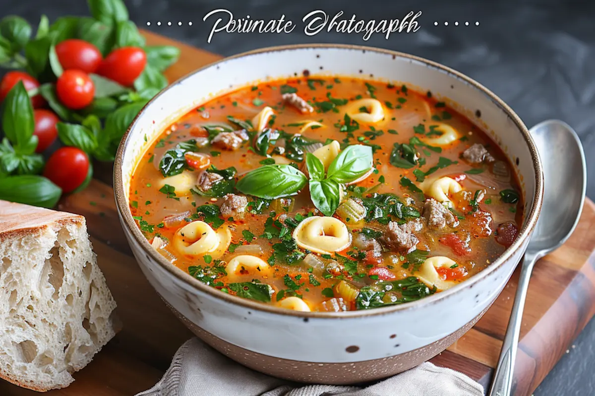 instant pot tortellini soup 1/2 and half