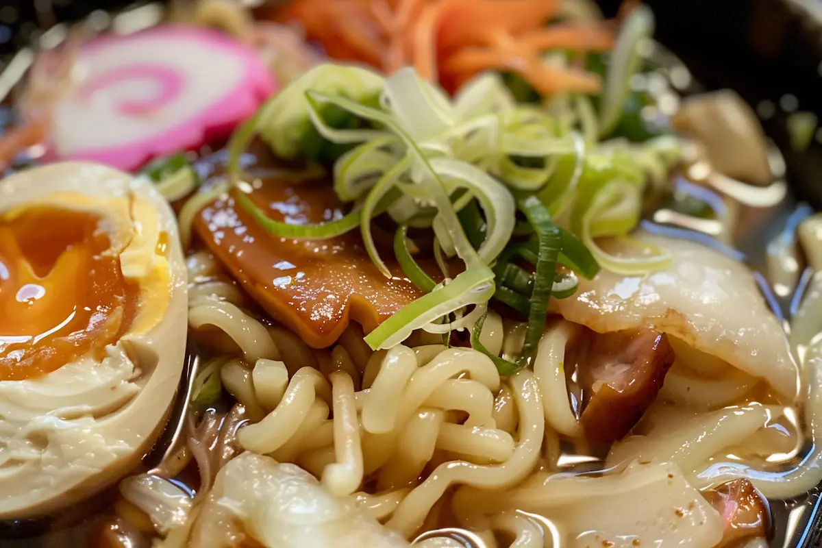 pink and white thing in ramen