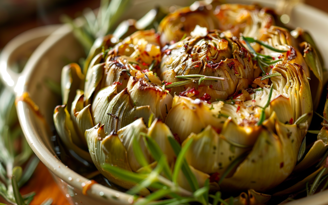 Baked artichoke