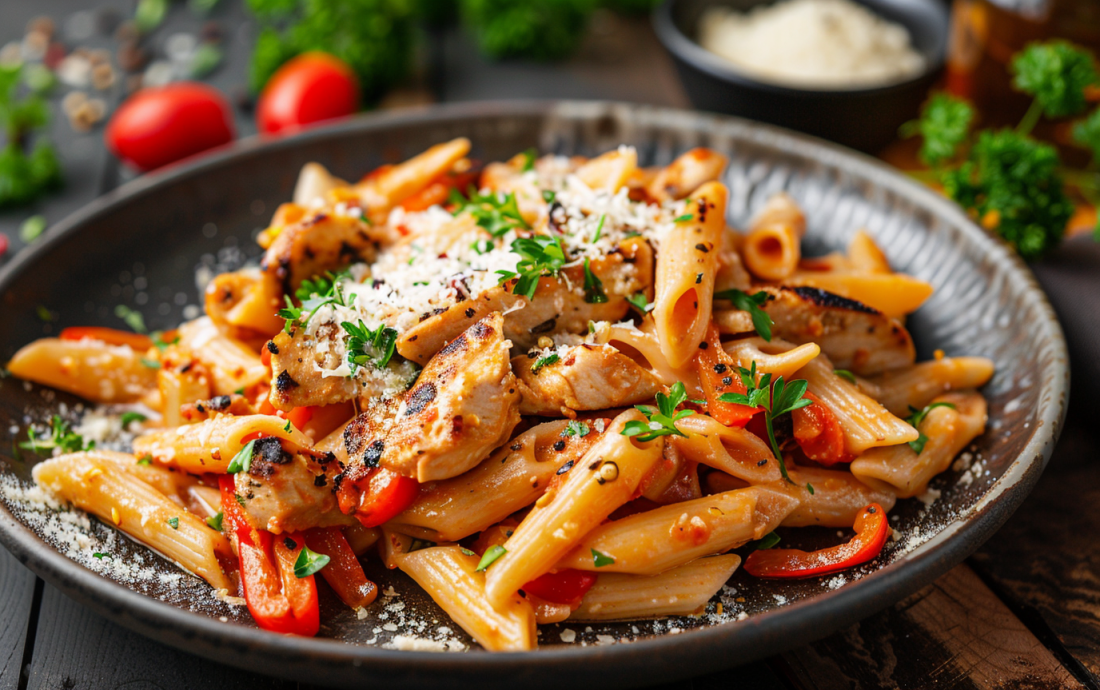Garlic Parmesan Chicken Pasta Recipe