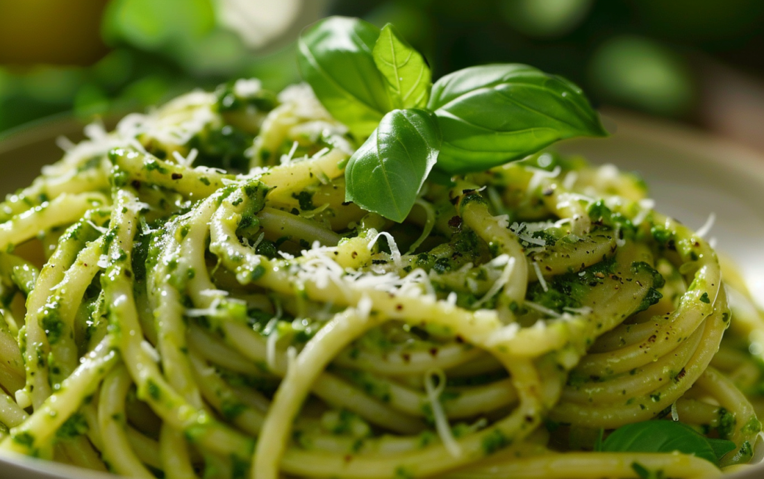 Green spaghetti
