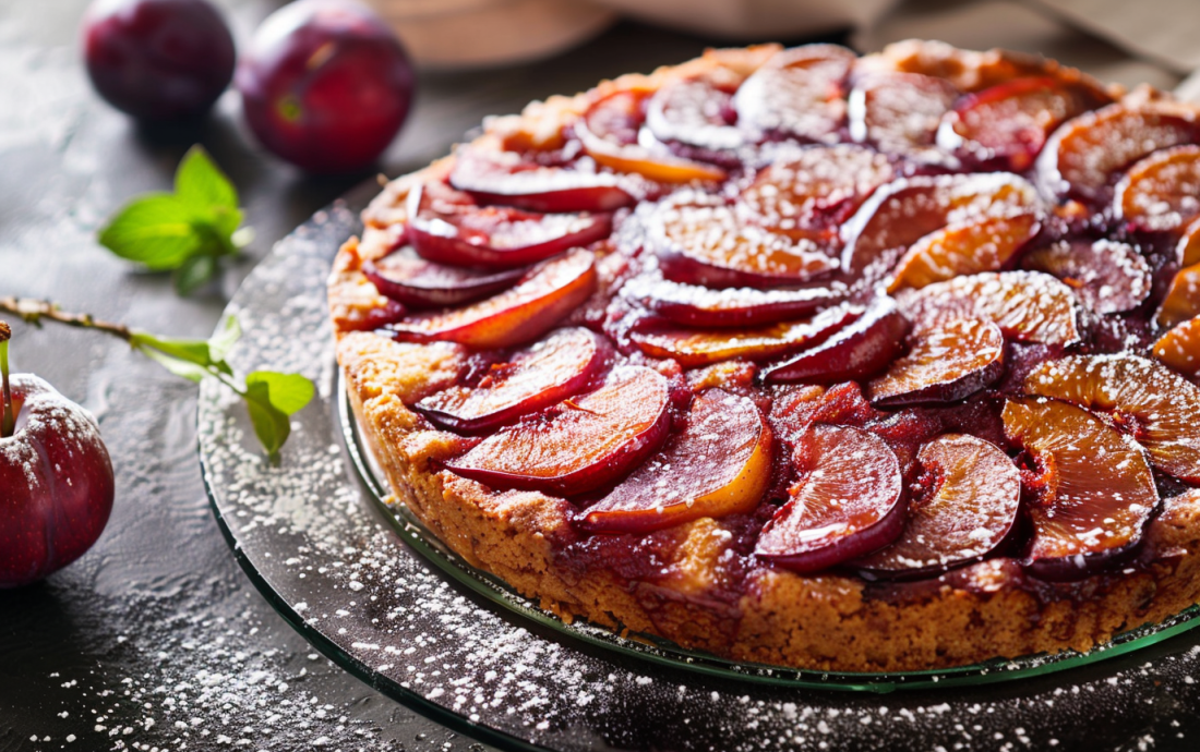 Plum Upside-Down Cake Recipe